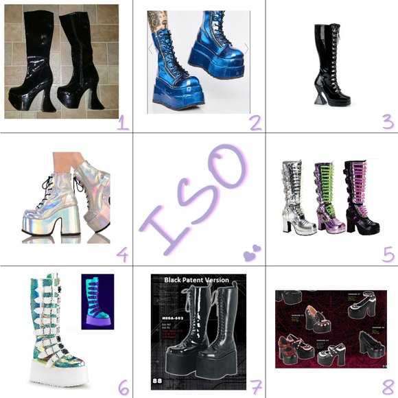 Sell Me Your Size 10, 11, 12 Demonia x Dolls Kill Shoes, Boots, Heels =) ISO - Picture 1 of 9